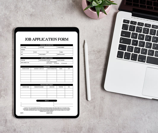 Minimalist Job Application Form