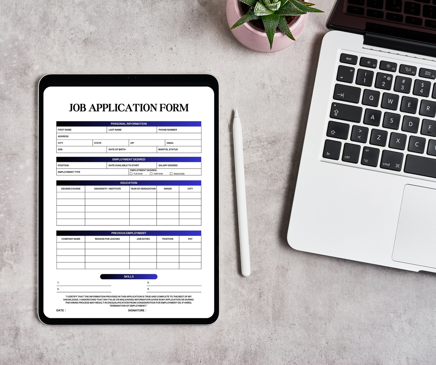 Job Application Form