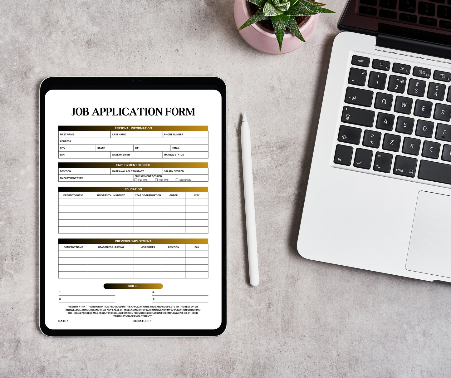 Job Application Form